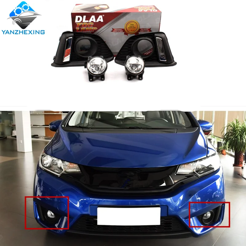 DLAA complete Fog Lamp Set Bumper LampFor FIJ JAZZ 2014 2015 2016 HD-625 55 Watts 12v Warm Yellow Type Halogen | Автомобили и