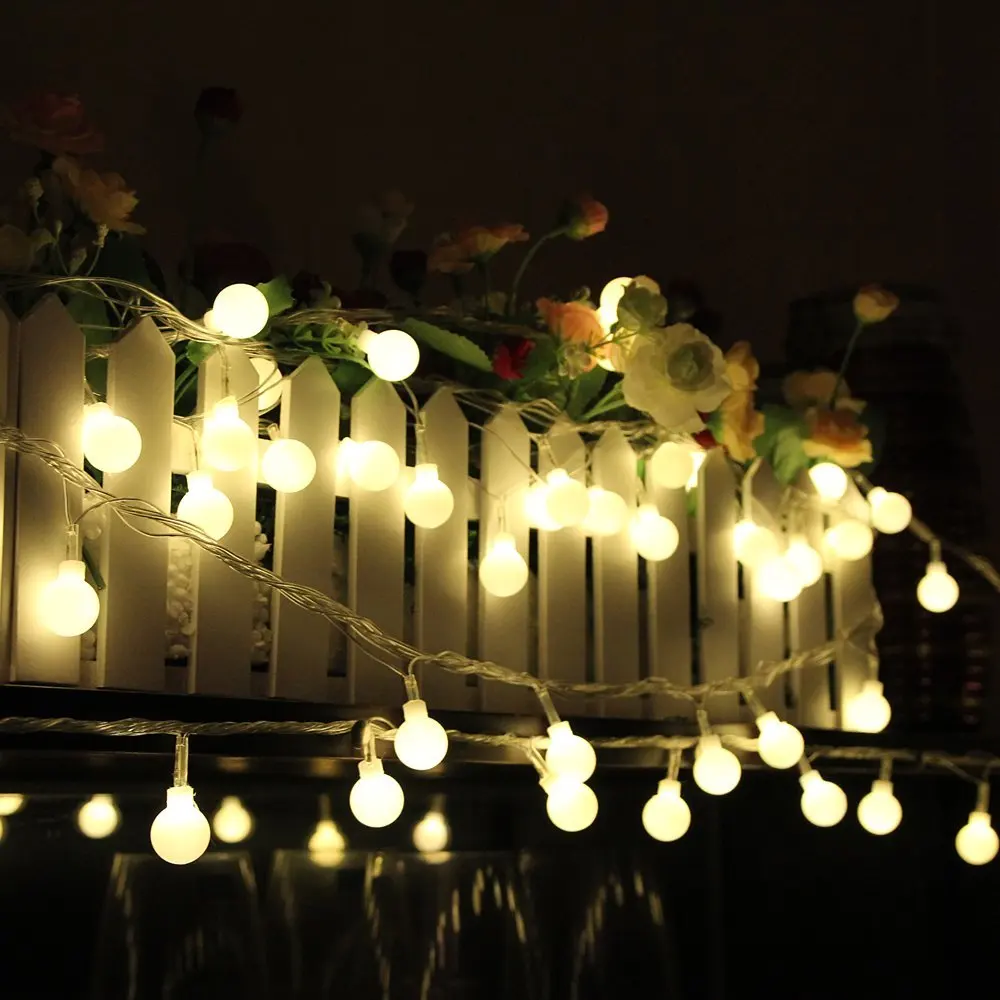 10m 100 Led Globe String Lights Warm White Ball Fairy Light Led Globe String Lights Warm White