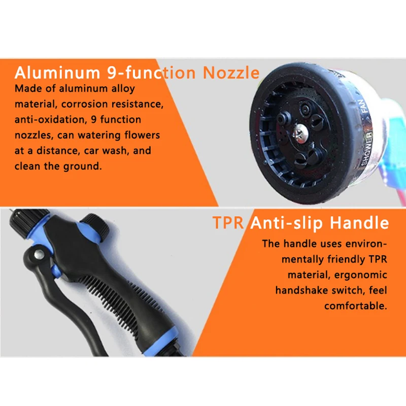 Hot Pole Spray Gun Car Wash Watering Multi-function Long-handled High-pressure Water Gun Garden Irrigation Tools Sprinkler Hot Pole Spray Gun Car Wash Watering Multi-function Long-handled High-pressure Water Gun Garden Irrigation Tools Sprinkler