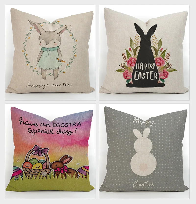 2016 New design Easter pillow colorful Happy Easter Holiday cushion