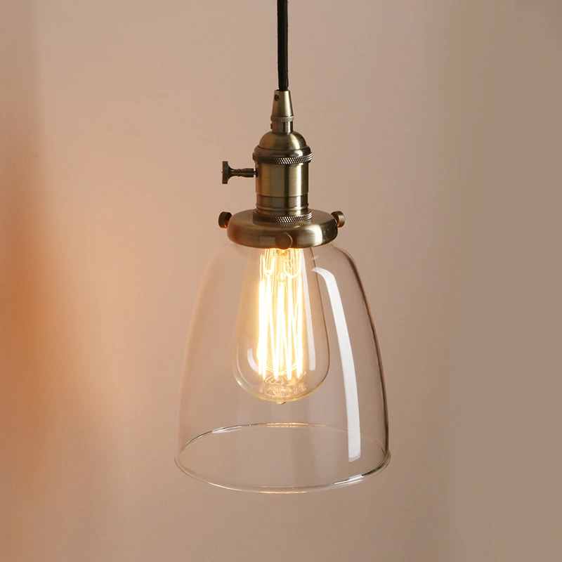 Fast&Free Delivery PERMO RETRO VINTAGE ANTIQUE INDUSTRIAL CEILING LAMP CAFE GLASS PENDANT LIGHT SHADE LIGHT FIXTURE CE MARKED