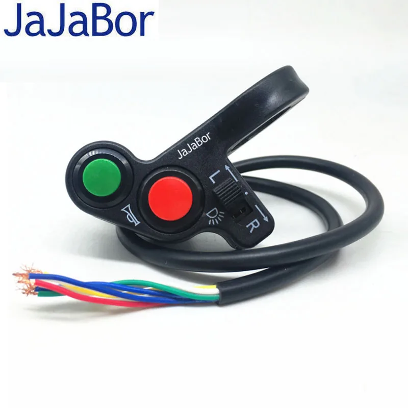 

JaJaBor Multifunction Motorcycle Horn Turn Signal Light Switch On/Off Speaker Light Handlebar Bike Motorcycle Scooter Switch