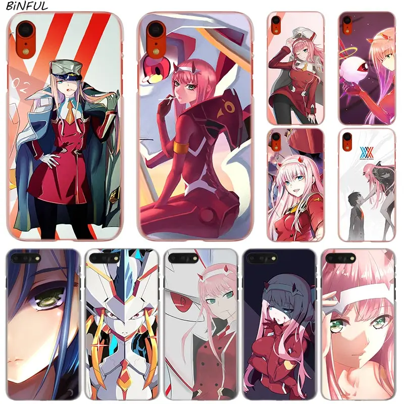 Аниме Darling в FranXX Горячая Мода Прозрачный жесткий чехол для телефона с рисунком
