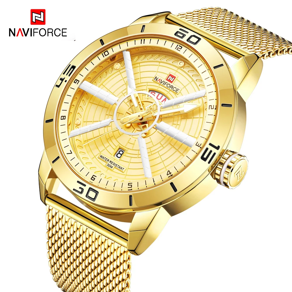 

NAVIFORCE Mens Watches Luxury Brand Fashion Stainless Steel Quartz Watch Waterproof Men Military Sport Watch Relogio Masculino