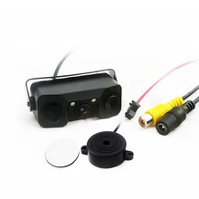 Новый 2 в 1 звуковой сигнал HD Автомобильный Обратный резервного LED заднего вида Камера парковочный радар Системы, заднего вида Камера + 2 Сенсоры парковочные