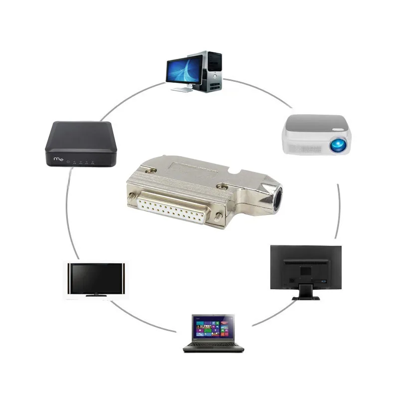 DB25 2 ряда 25 Pin Vga Мужской Женский Разъем металлический ...