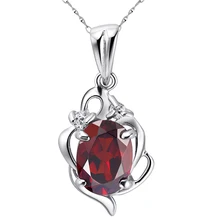 Натуральный Полудрагоценный камень 1 карат настоящий гранат из стерлингового серебра 925 аксессуары с драгоценными камнями женский модный подарок