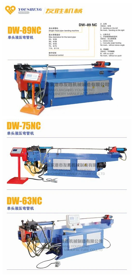 DW-75CNC полностью автоматический гидравлический гибочный станок/гибочный станок для стали/нержавеющей стали/меди/алюминиевых труб/профилей