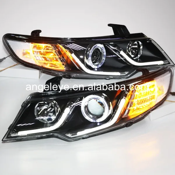 2009 2013 Year for KIA for Forte Headlights LED Angel Eye front lights