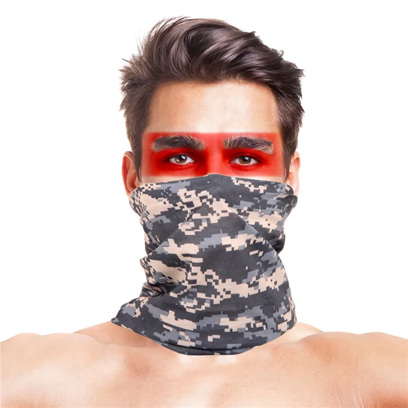 Цифровой камуфляж платок головной убор шарф УФ Защита маска для лица бандана для мужчин женщин Multi Используется повязка-труба женщин
