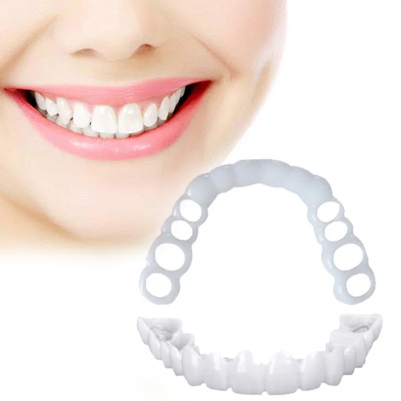 

Teeth Whitening Denture Cover Fit Teeth Fake Veneer Cover Snap On Smile Teeth Cosmetic Denture Tooth