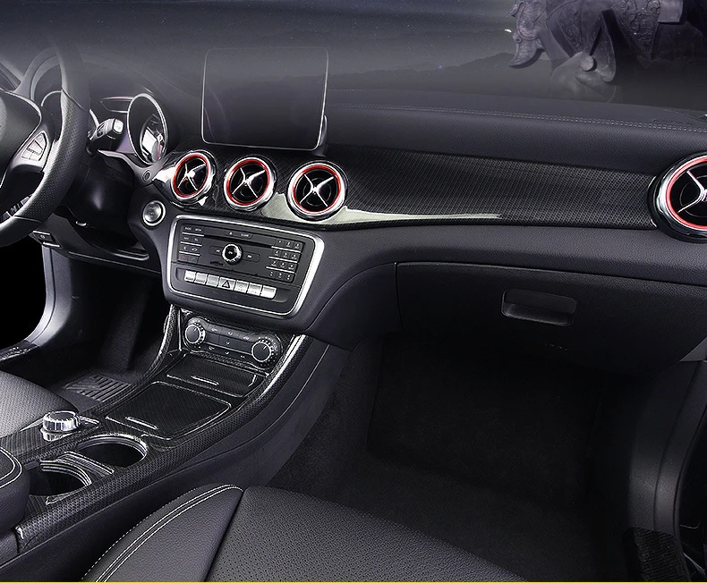 Авто аксессуары для украшения интерьера углеродное волокно стикер автомобиля для Mercedes-Benz GLA45 CL250 W117 GLA X156 контрольные принадлежности