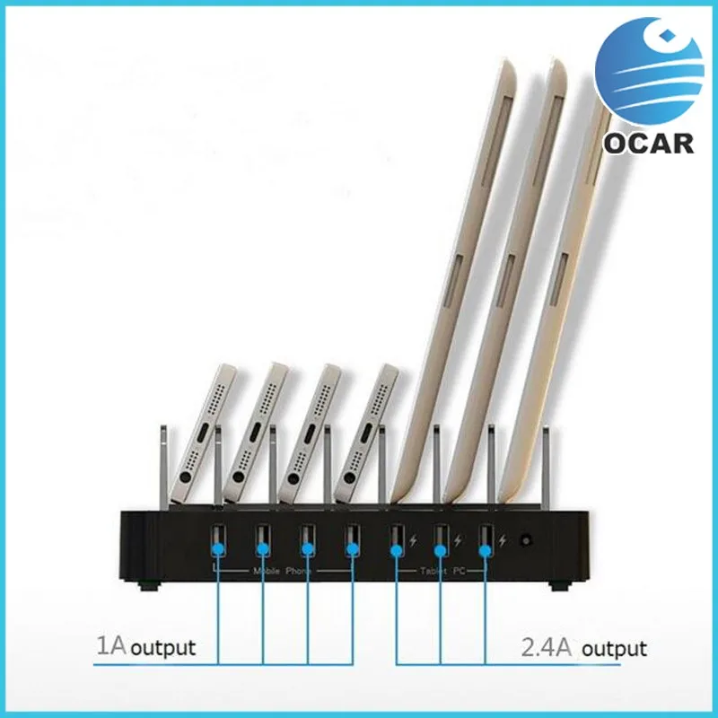 7 ports USB Charger Black 033