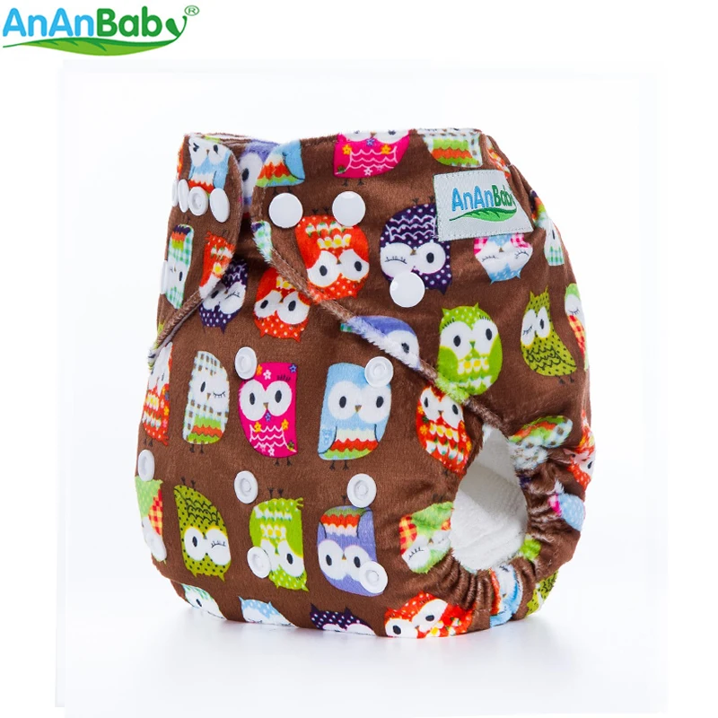 Новые модели подгузников Ananbaby 1 шт. супер Minky тканевые подгузники многоразовые