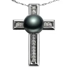 GVBORI Таити черного цвета с украшениями в виде жемчуга и с алмазными подвесками, замшевые женские ботинки+ 925 пробы Серебряная цепочка Цепочки и ожерелья Модные Стиль FineJewelry ShippingPP224ML