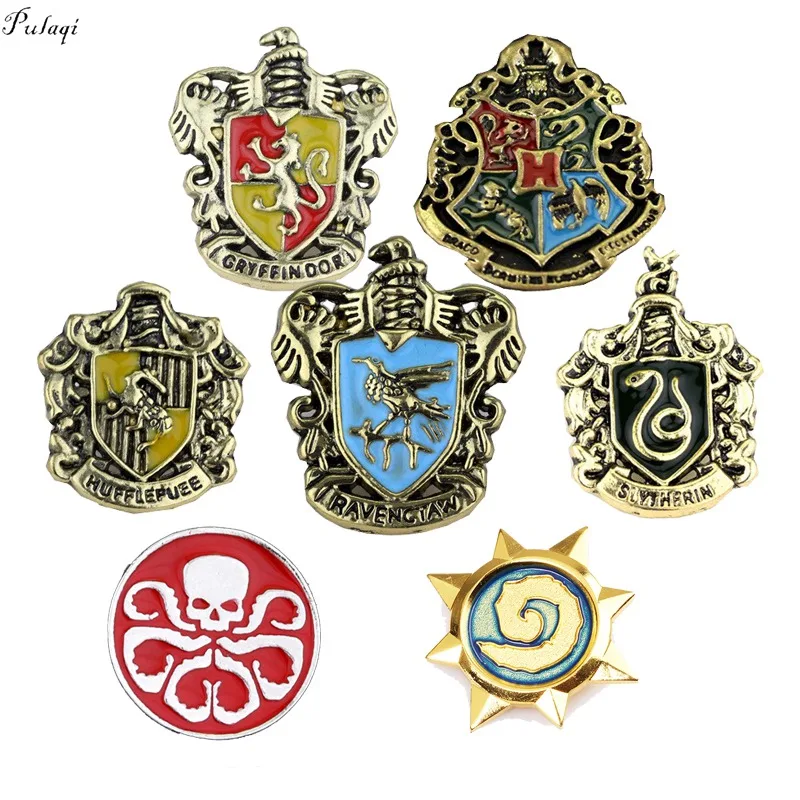 

Pulaqi Cartoon Cute Hogwarts Pin Hydra Badge Hearthstone Brooch Icon Pin Metal Badge Icon Backpack For Clothes DIY Craft Decor F