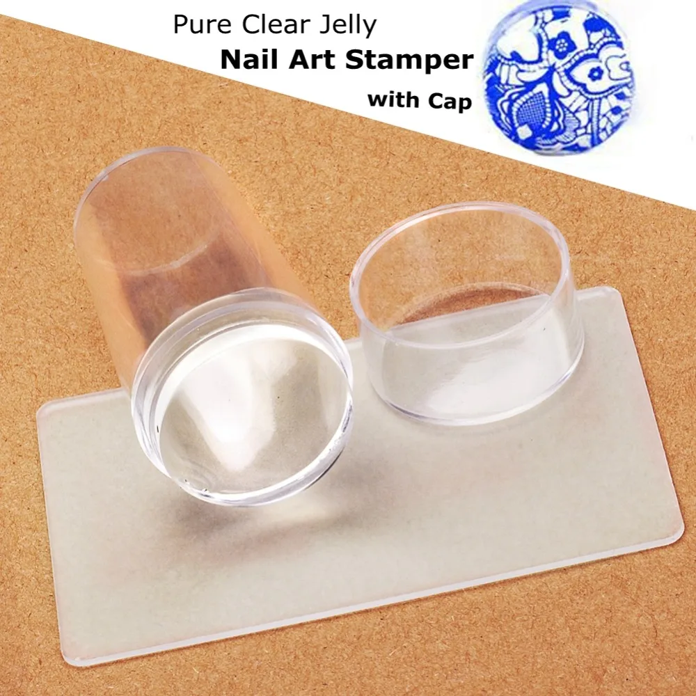 Biutee прозрачный стемпинг нового стиля силиконовый штамп для ногтей скребок с топом прозрачная 2.9 см ногтей штамповка инструменты для маникюра