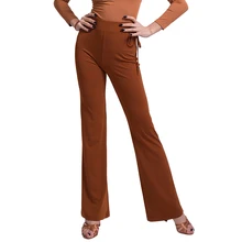 Модный костюм для бальных танцев, тренировочные штаны, сексуальные длинные штаны для латинских танцев, женские брюки, новейшая одежда для выступлений M2092