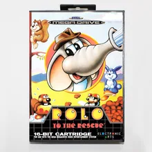 Rollo to the rescue 2 16 bit игра sega Mega Drive Card с розничной коробкой для sega Mega Drive для Genesis