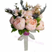 Синий белый свадебный цветок свадебный букет искусственных цветов букет для букеты невесты De Mariage