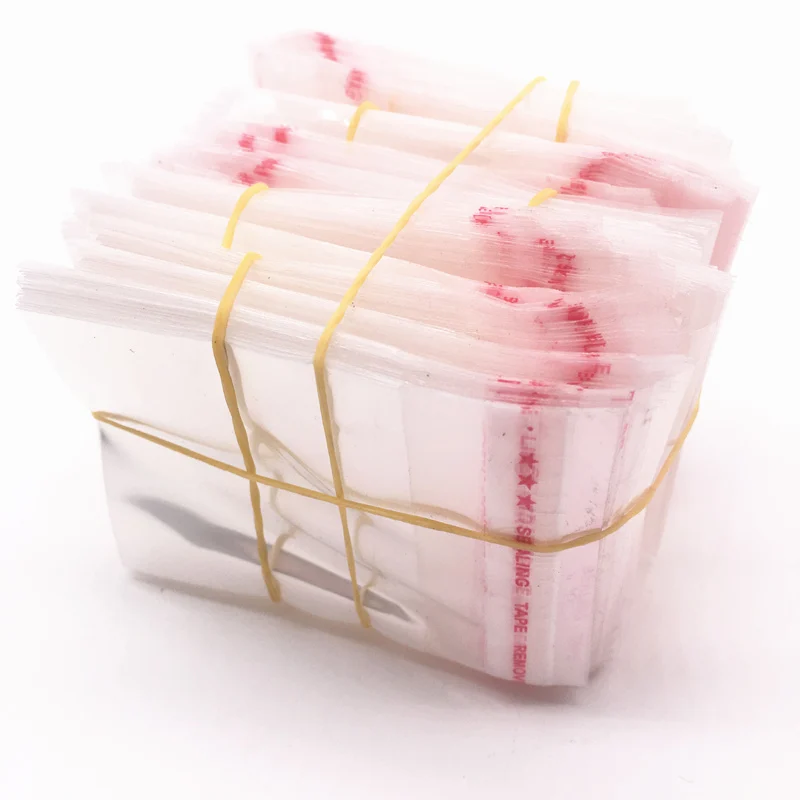 100pcs 5x7cm Resealable Poly Bag Transparent Opp Bag Plastic Bags Self Adhesive Seal Jewellery Making Bag
