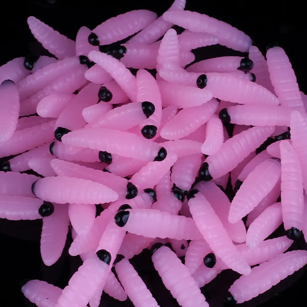 QXO 2,5 см 30 шт./лот мягкая Прикормка искусственные приманки для зимней рыбалки силиконовая светящаяся приманка для льда Pva Swimbait воблеры для рыбалки - Цвет: pink