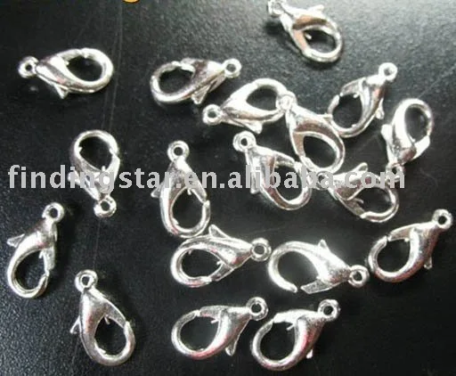 

FREE SHIPPING 500PCS Silver Plated Lobster Parrot Clasps 12mm
