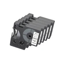 5PCS for DYMO D1 40913 Tapes Black on White 9mm 7M Label Tape Label Maker Compatible
