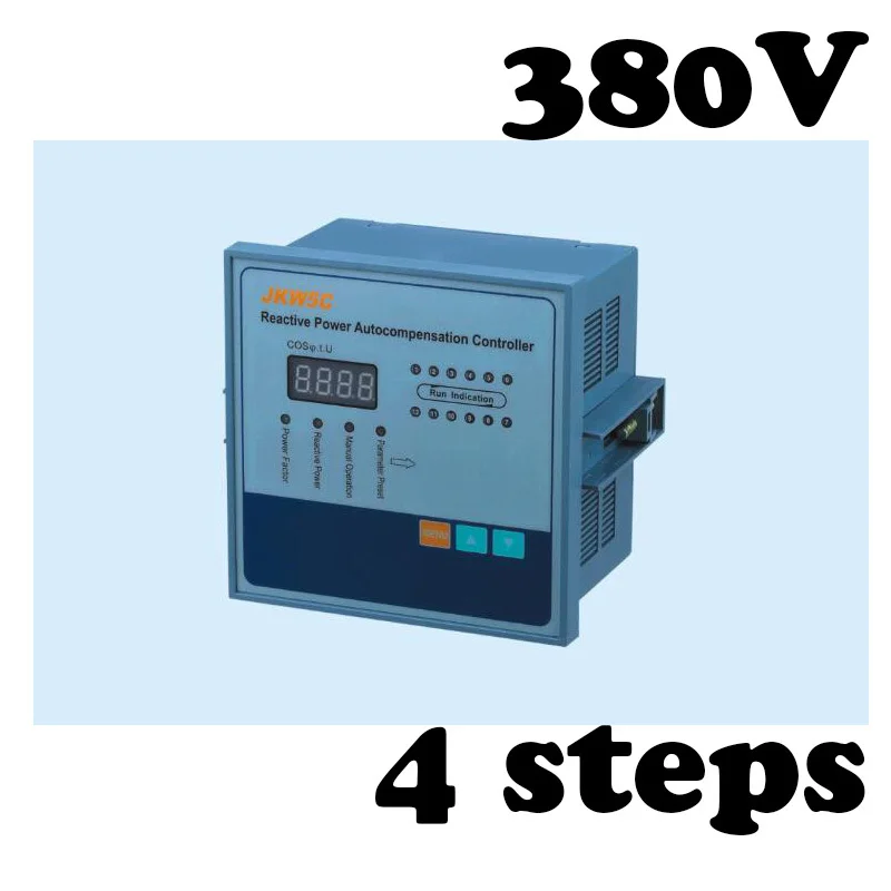 Регулятор реактивной мощности ControllersJKW5C-4 регулятора мощности 4 шаг 380 В Реактивная мощность автоматическая компенсация контроллер