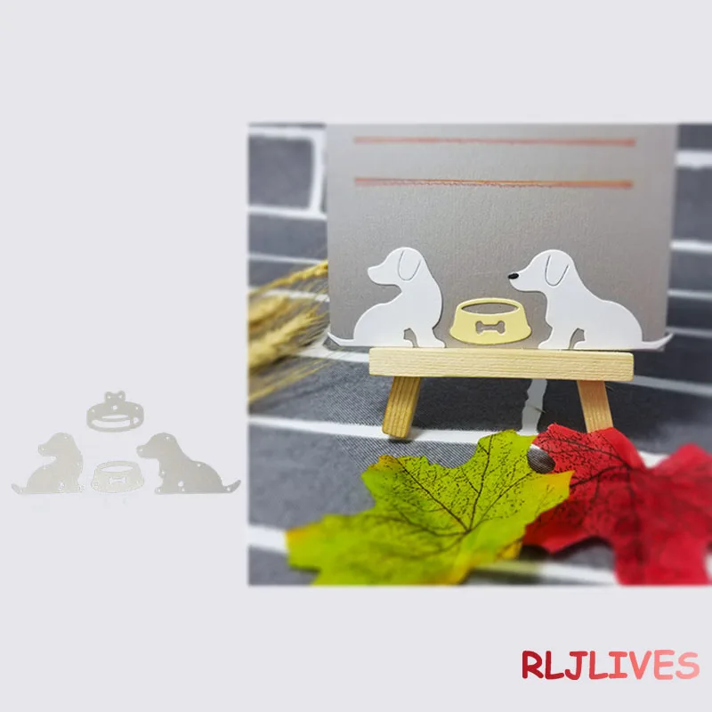 

RLJLIVES Dogs Metal Cutting Dies Stencils for DIY Scrapbooking Stamp/photo album Decorative Embossing DIY Paper Cards