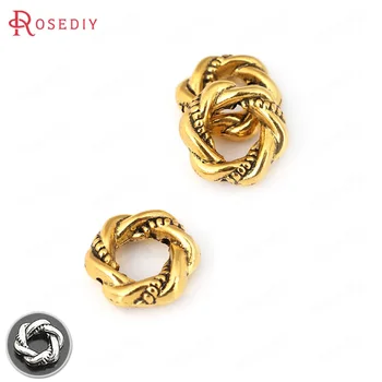 

(26014)50PCS 11x3MM Antique Gold Color Zinc Alloy Twist Circle Connect Rings Diy Jewelry Findings Accessories Wholesale
