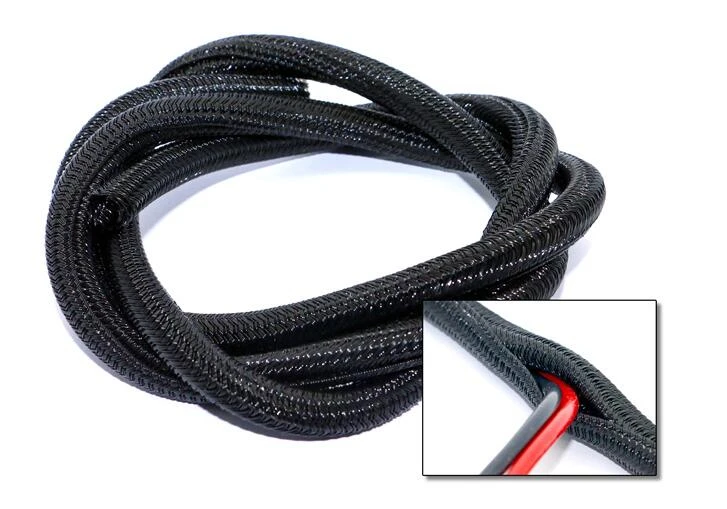 

3/8'' ID:9MM Length 20ft Flexo F6 braided sleeving cable wrap split loom self closing braided wrap