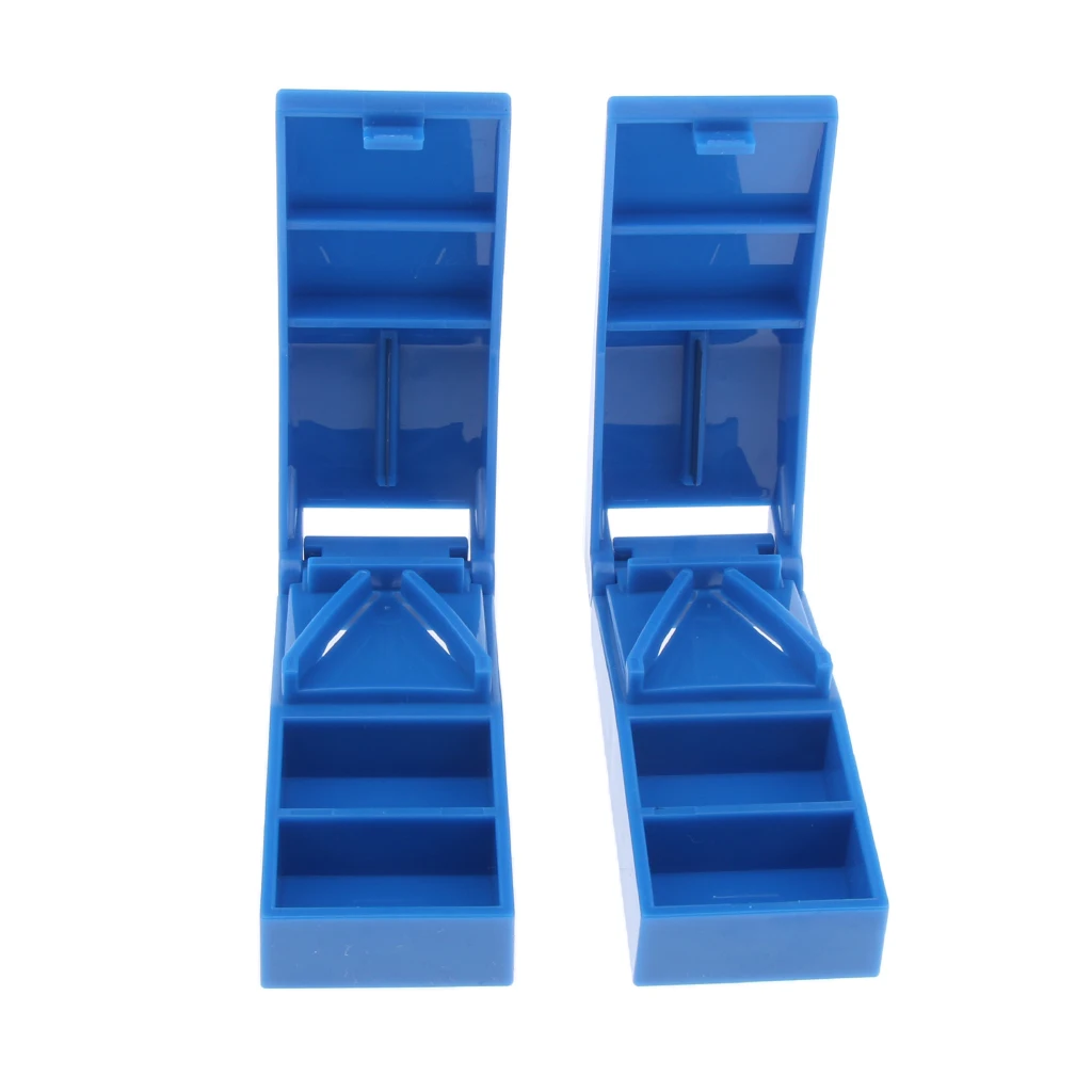 Pack of 2pcs Blue Durable Pill Cutters Tablet Dividers Perfect Medicine Slicers for Home Travel Use