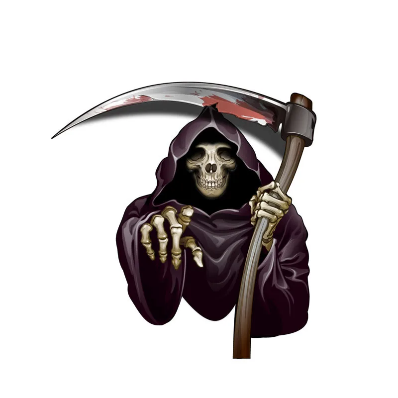 

11.4CM*11.8CM Creative Death Skull Decal Helmet Motorcycle Car Sticker 6-2343
