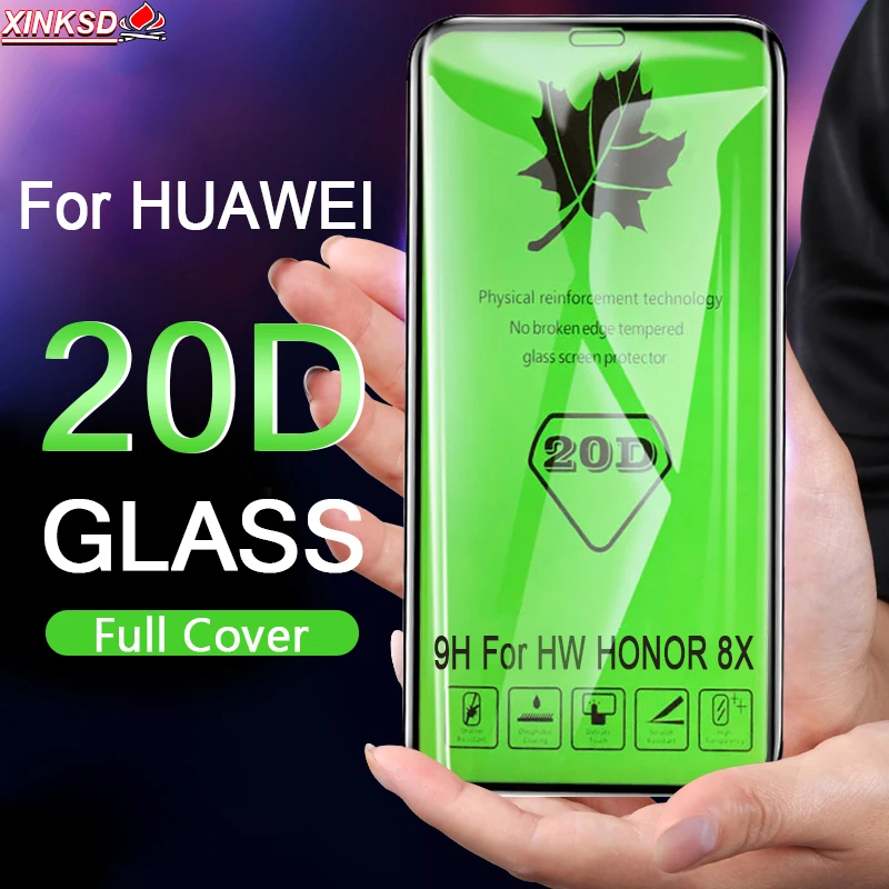 

20D Full Cover 9H Tempered Glass For Huawei P20 Mate 20 Lite P30 Pro Screen Protector Honor 8X Y5 Y7 2018 Protective Glass Film
