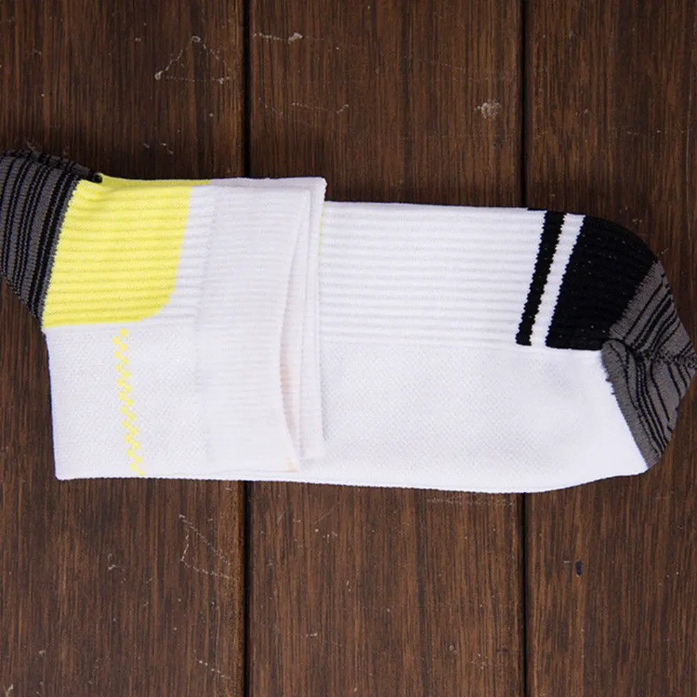 Брендовые новые и высококачественные мужские уличные спортивные носки для баскетбола, мужские велосипедные носки, компрессионные носки, хлопковые мужские носки - Цвет: yellow
