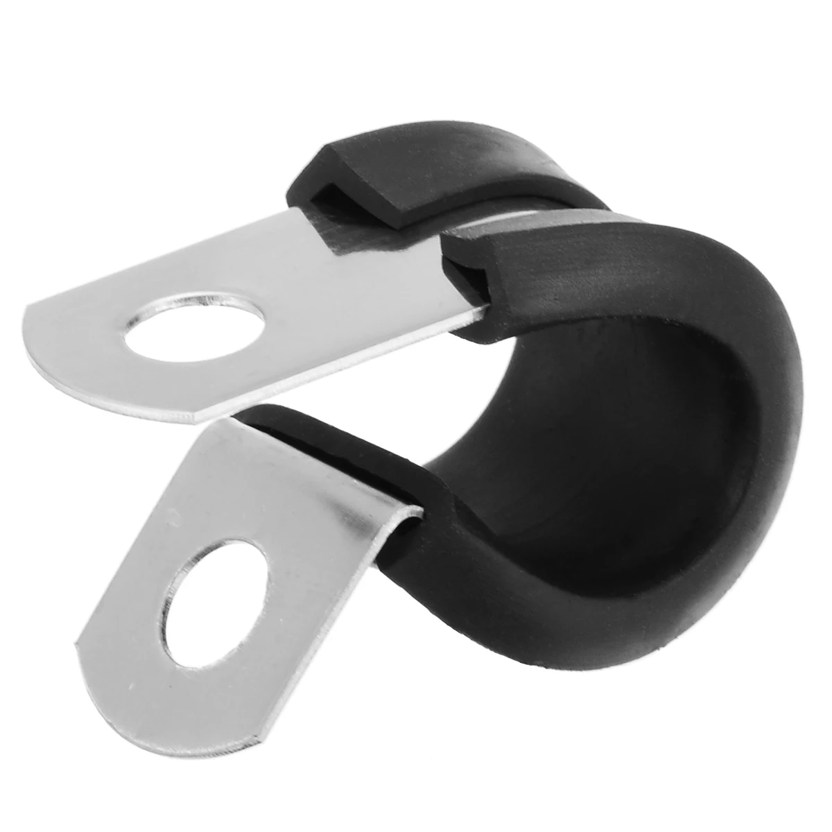 10Pcs 13mm P Clips Rubber Coated Stainless Steel Clamp Tube Pipe Cable Mounting Bracket Clips Fastener