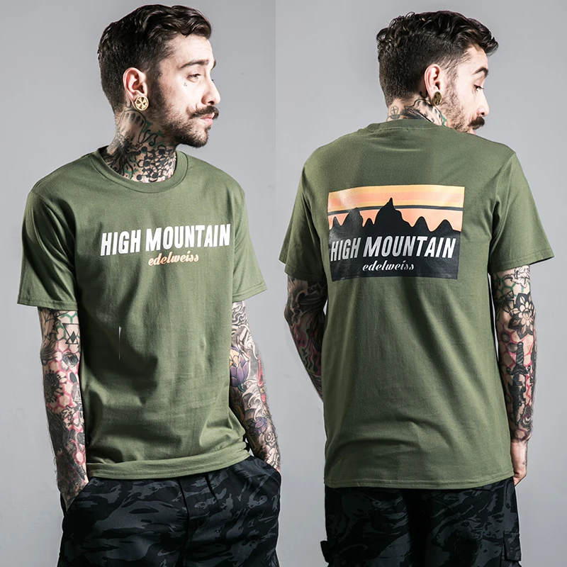 EUROPEAN Mens moutain camping hiking trekking T Shirts Men Short Sleeve