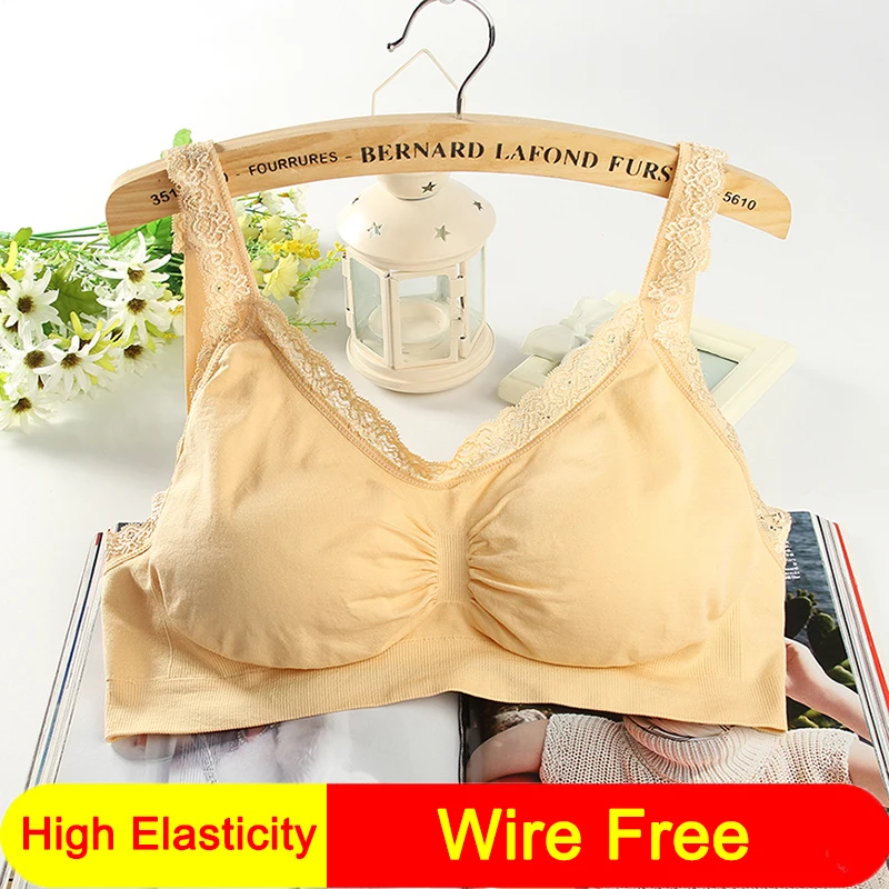 

Bralette Sports Bra Plus Size Shockproof Run Sleep U Type No Wire Bra for Women Lace Full Cup Push Up Wire Free Bra Large Size