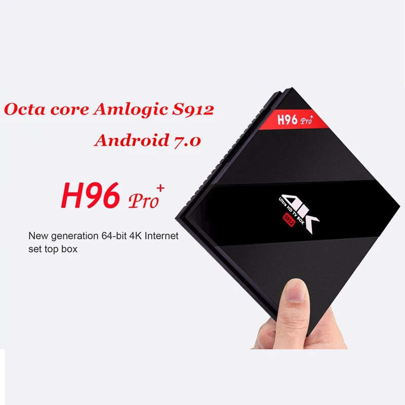  Original H96 Pro Plus android smart tv box 7.1 Amlogic S912 Octa Core 3G/32G dual wifi BT4.1 4K H96