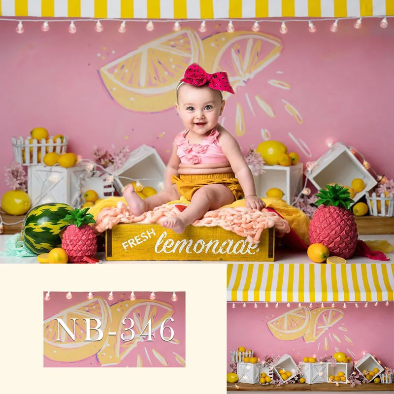 

Lemon Yellow Stripes Newborn Backdrop for Photography Baby Shower Birthday Party Photo Background for Children Backdrops Studio