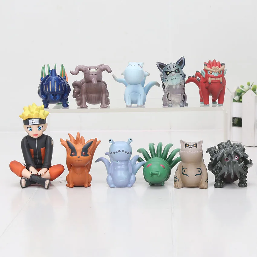 11pcs/lot Naruto Figure Uzumaki Tailed Beasts Shukaku Gyuki Kurama