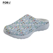 FORUDESIGNS/модные мужские сандалии с милым принтом стоматолога; повседневные домашние шлепанцы; пляжные летние мужские сандалии на плоской подошве; Водонепроницаемая Обувь