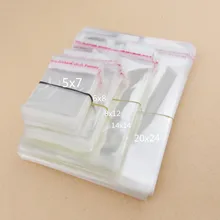  100pcs/lot 11 Size Transparent Cookie Packaging Bags Self-adhesive Plastic Biscuit Bag Wedding Candy Bags BOPP/Poly Bags 