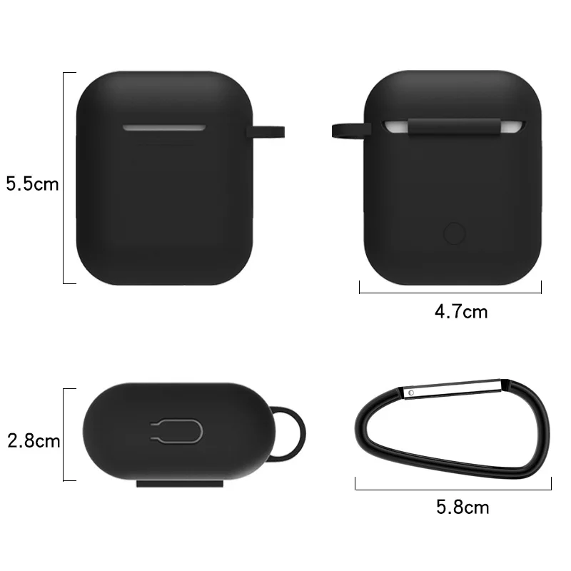 6 in 1 Kit Storage Bag silicone protective cover wireless Bluetooth headset protection earplugs accessories for apple airpods