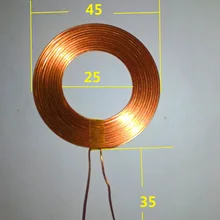 25uH беспроводной источник питания Беспроводная зарядка Беспроводная передача питания Однослойная катушка самоклеящаяся Индукционная воздушная катушка