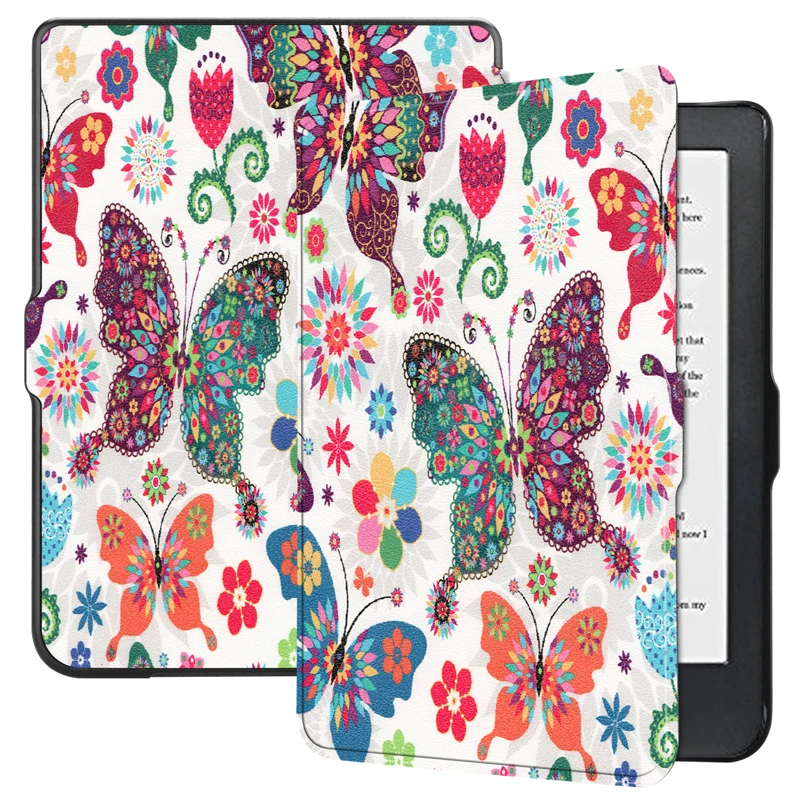 Чехол Smart Cover для Kobo Clara HD, защитная оболочка, Сумка с башней, бабочками, девочками, с принтом, для чтения электронных книг