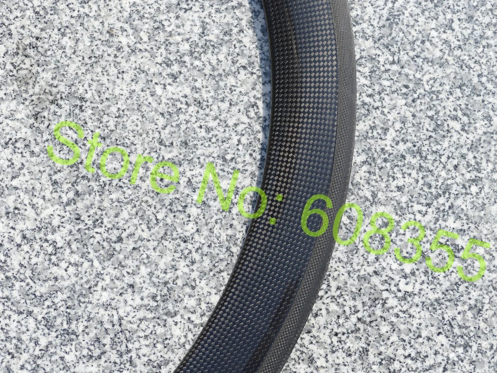 2 pcs 50mm Rim-3k UD Carbon Matt Glossy Road Bike Tubular Wheel Rim width 20.5 23 25mm