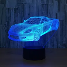 Роскошные автомобили 3D ночник автомобильная лампа Usb 7 цветов Изменение дистанционного сенсорного переключателя 3d лампа декоративная лампа Lampara Lumineuse прикроватная лампа