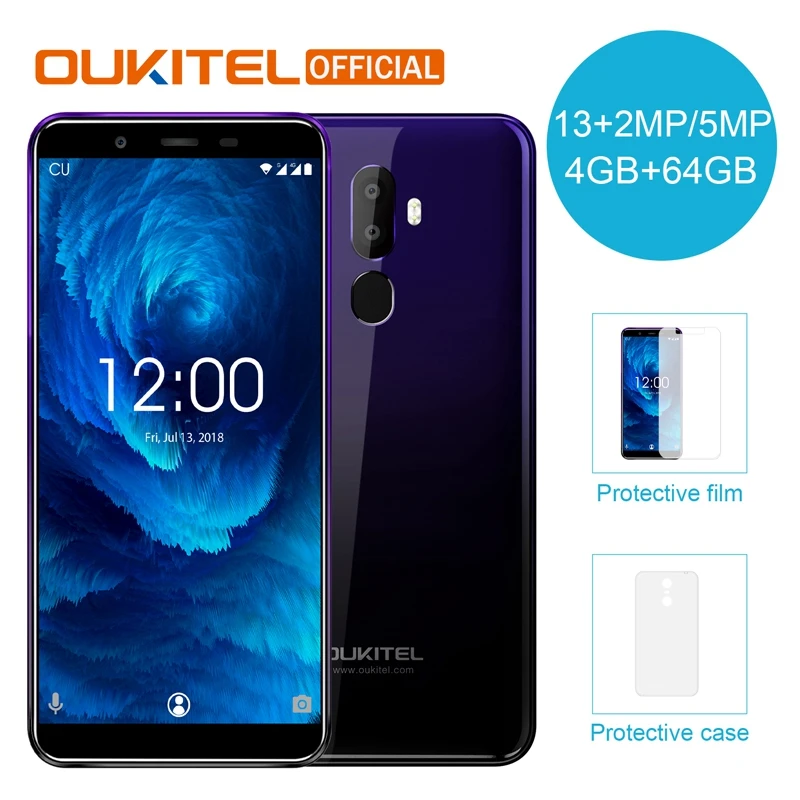 

OUKITEL U25 Pro 5.5" FHD MTK6750T Octa Core Mobile Phone 4GB RAM 64GB ROM Android 8.1 Dual Camera Fingerprint 4G LTE Smartphone